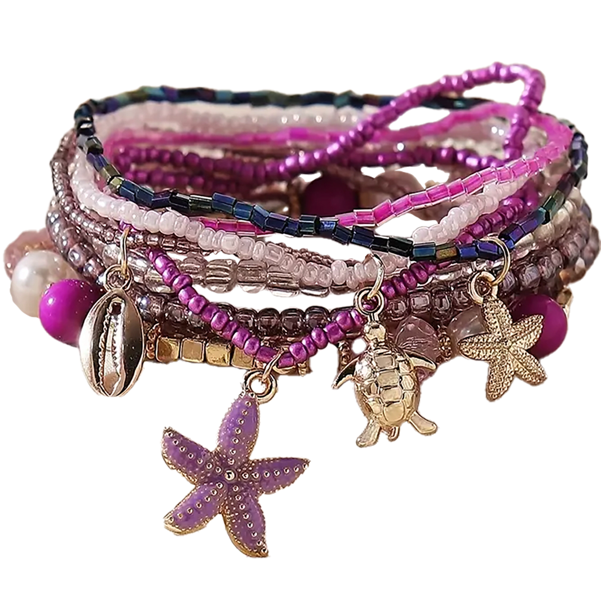 10 pcs Bohemian Assorted Bracelet Set