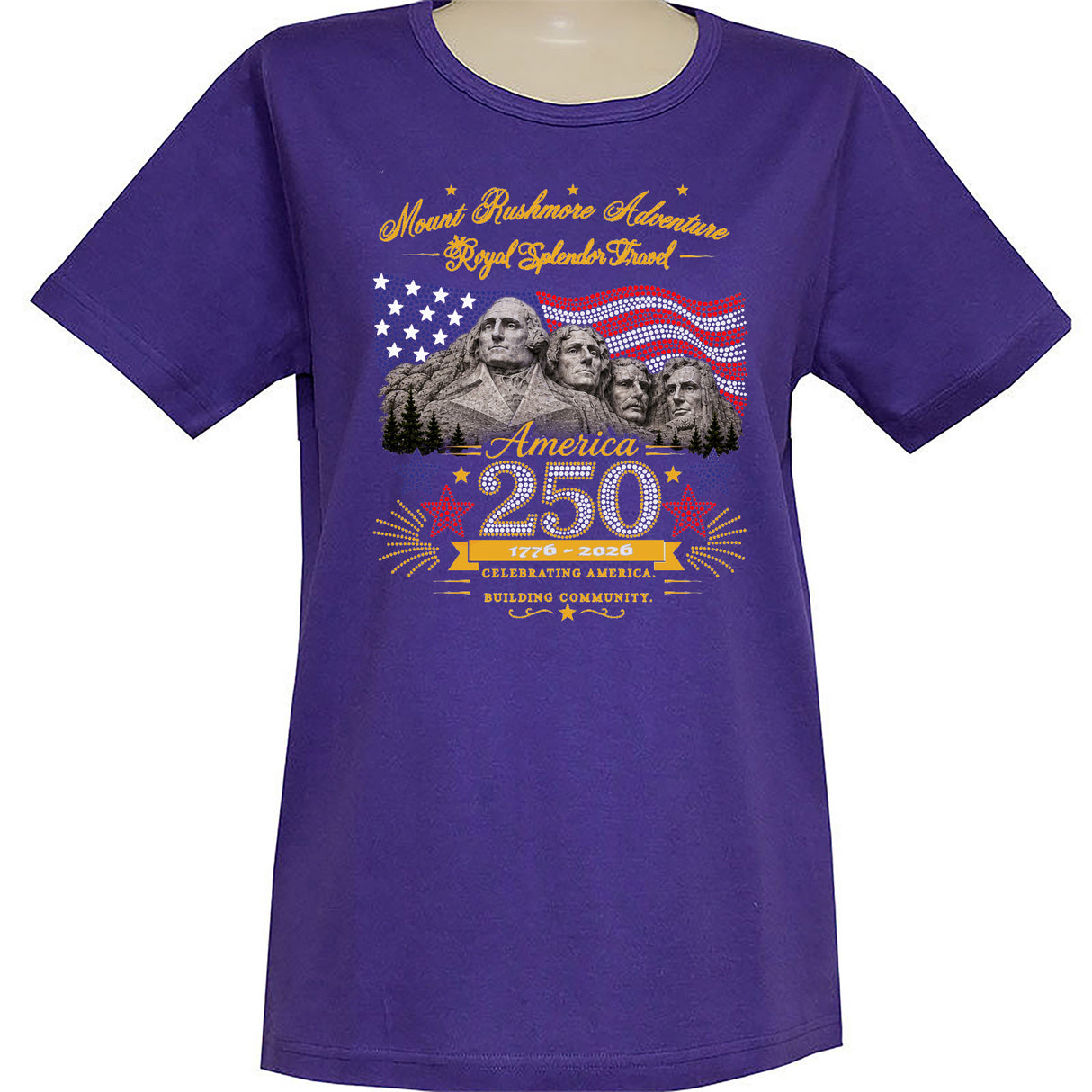 Royal Mt. Rushmore Short Sleeve Scoop Neck