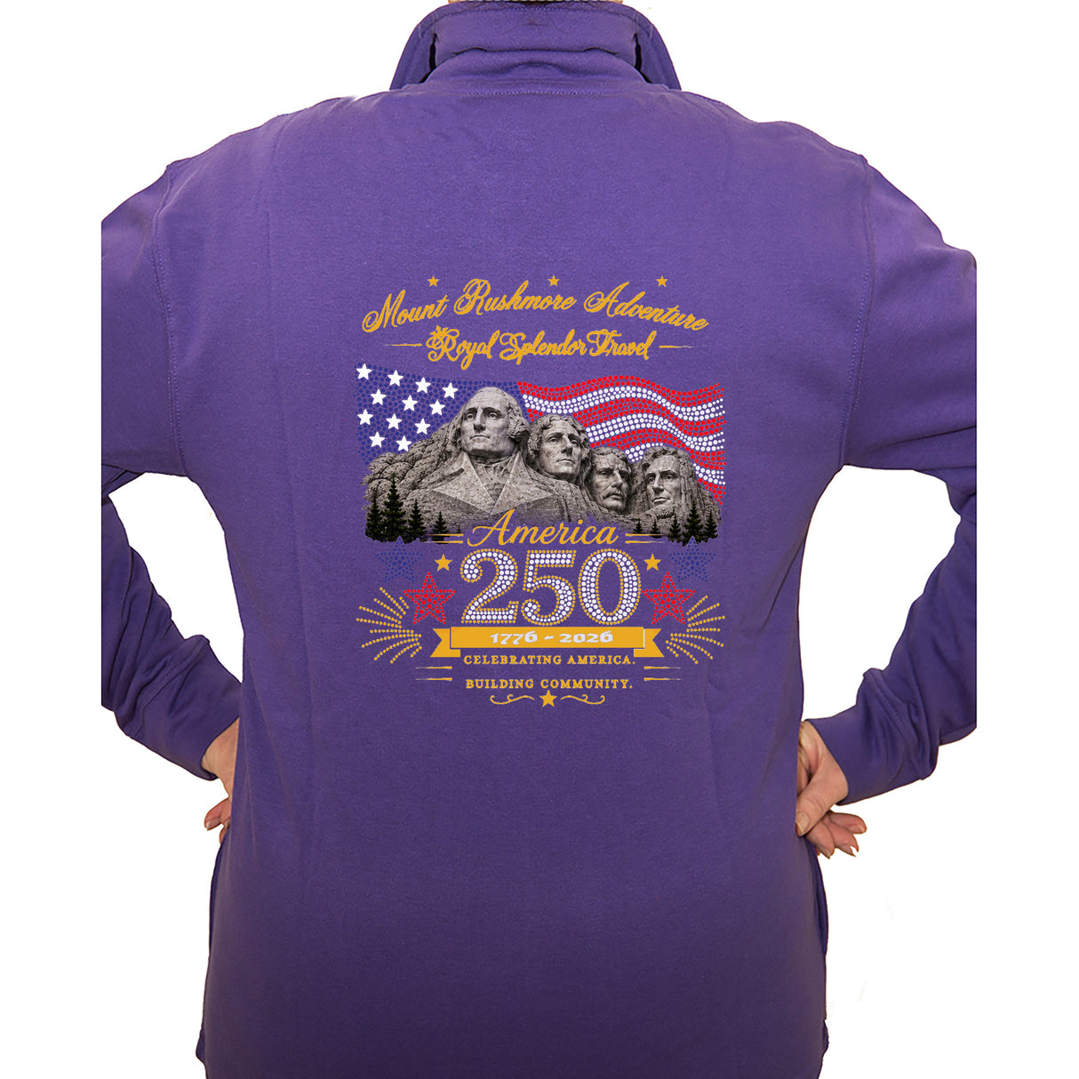 Royal Mt. Rushmore Crystal Cardigan