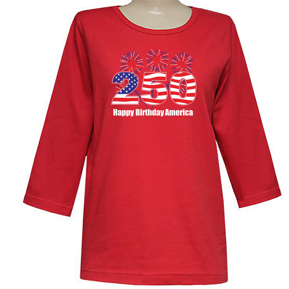 250 American Birthday 3/4 Scoop Classic Shirt