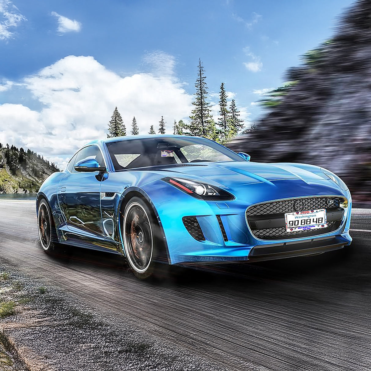 250 American Birthday License Plate Frame