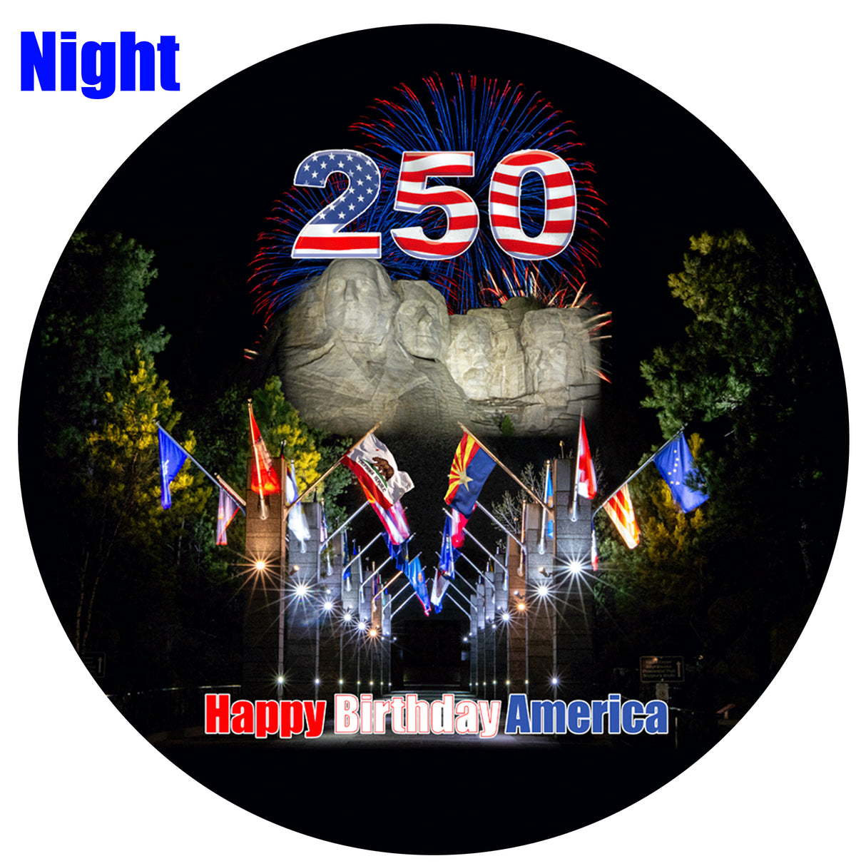 250 American Button Pin