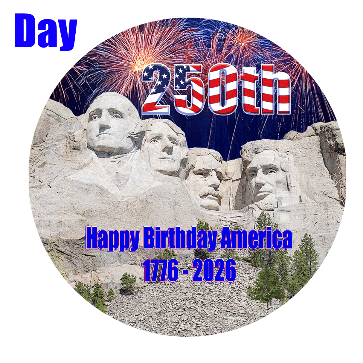 250 American Button Pin