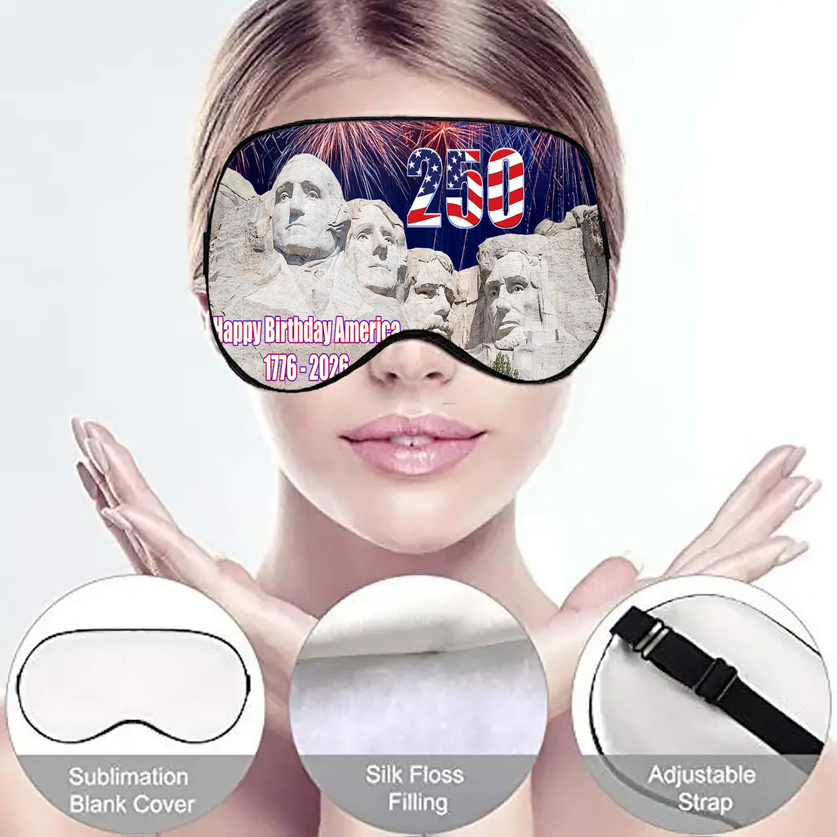 250 American Birthday Sleep Eye Mask