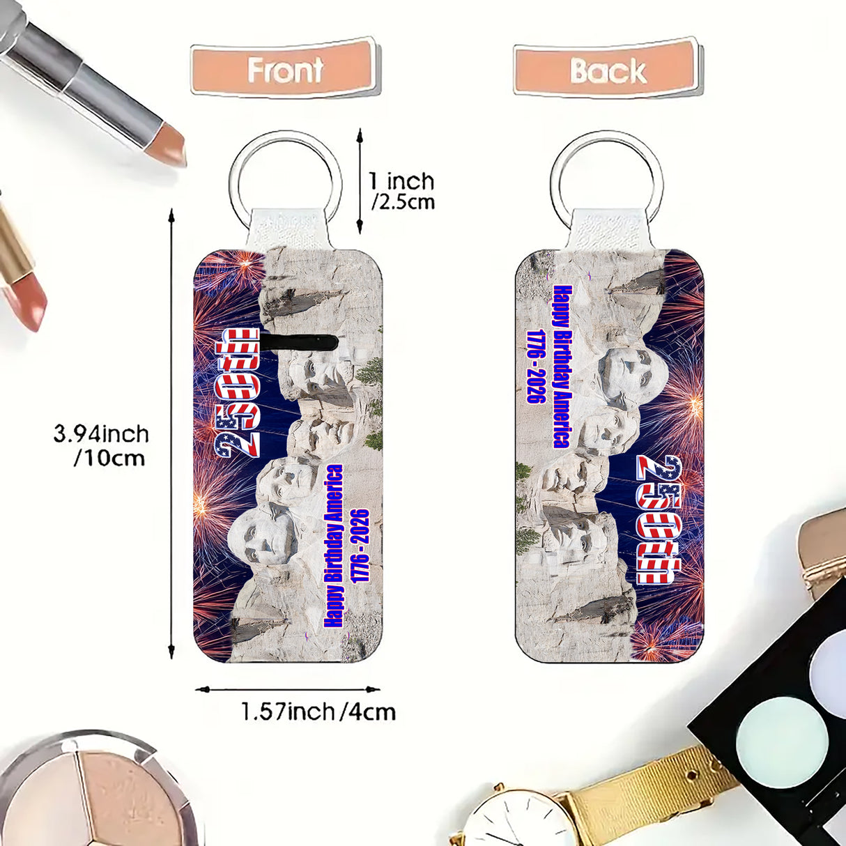 250 American Lipstick Case Key Chain