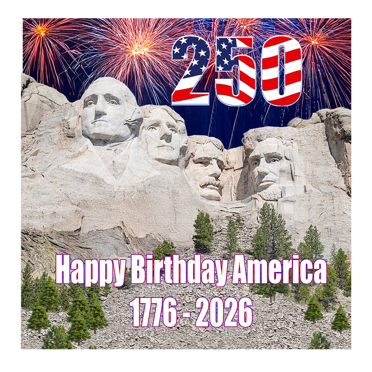 250 American Birthday Magnet
