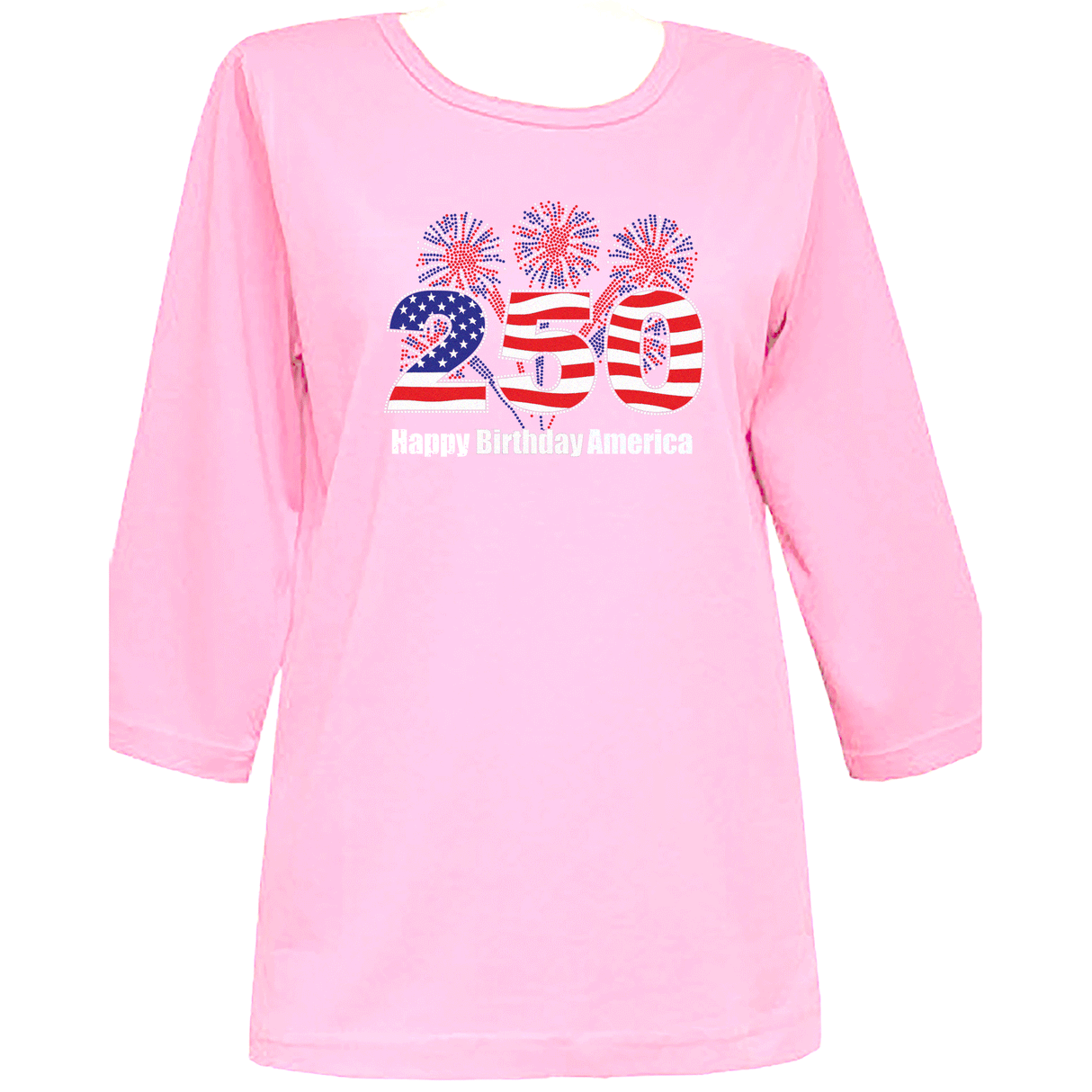 250 American Birthday 3/4 Scoop Classic Shirt