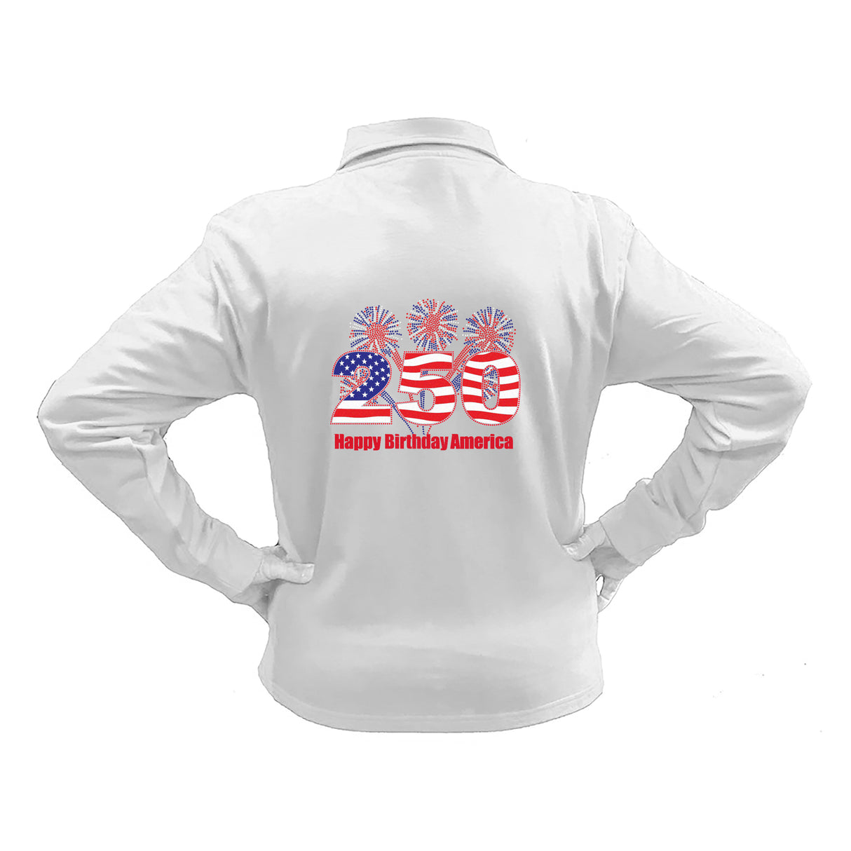 250 American Birthday Crystal Cardigan