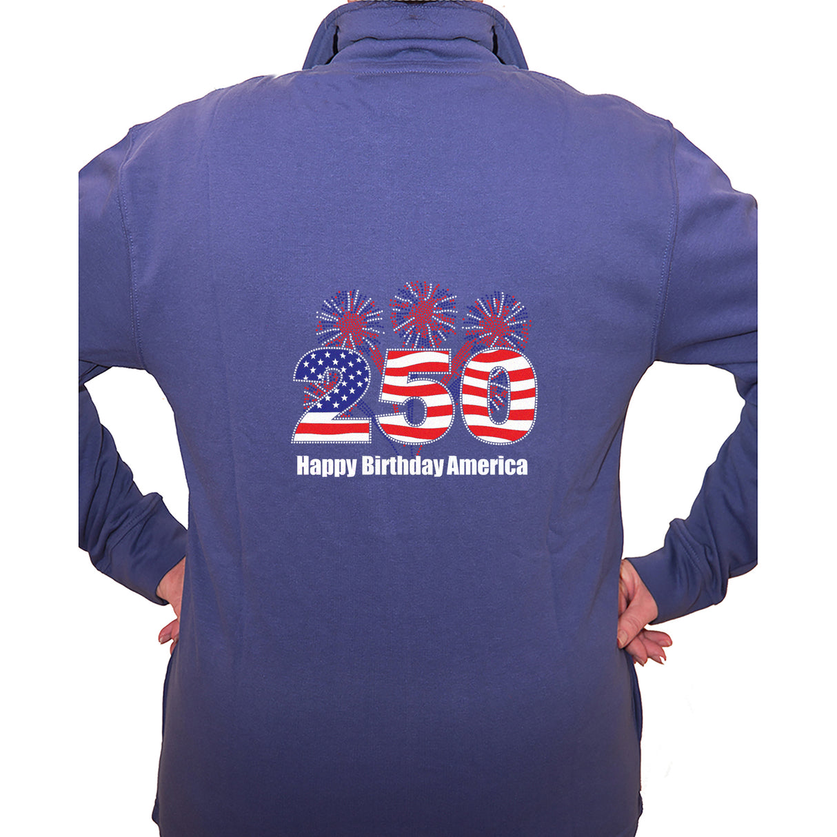 250 American Birthday Crystal Cardigan