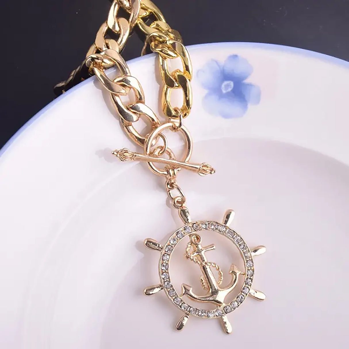 Men’s Anchor Pendant Necklace