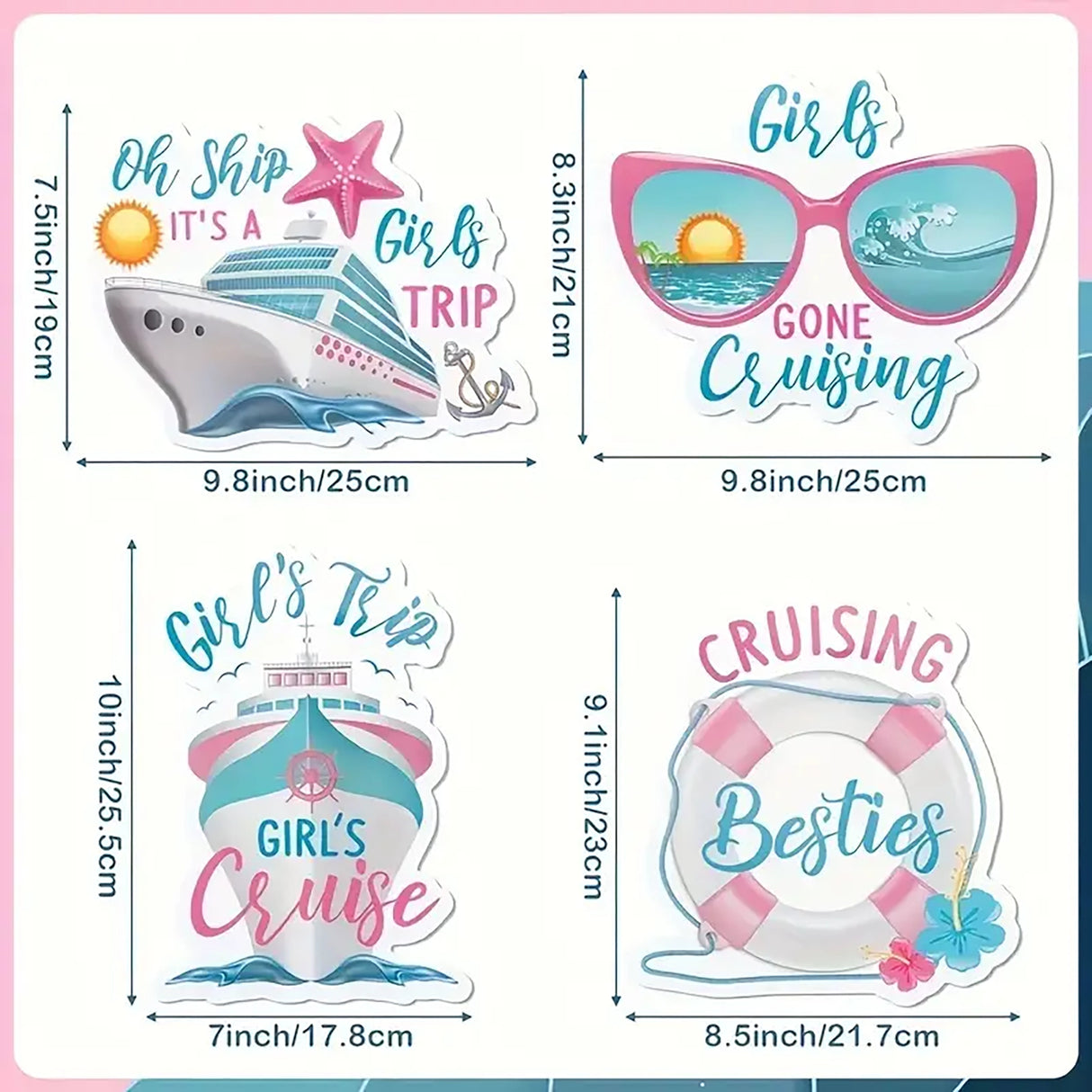 Cruise Ship Magnetic Sticker Set