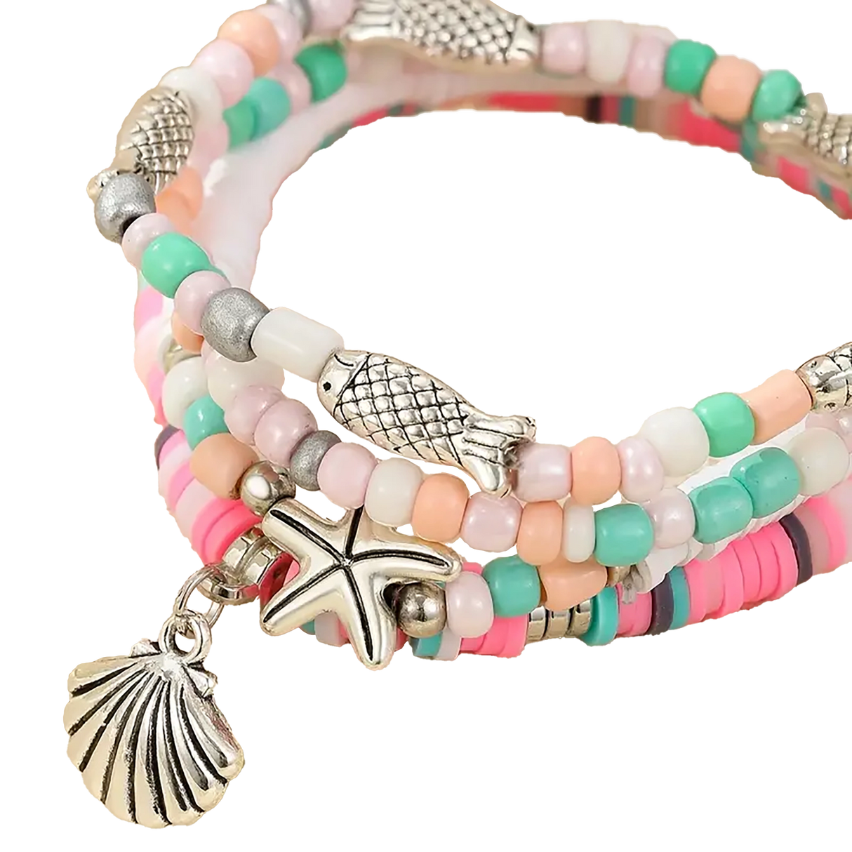 4pcs Bohemian Assorted Bracelet Set