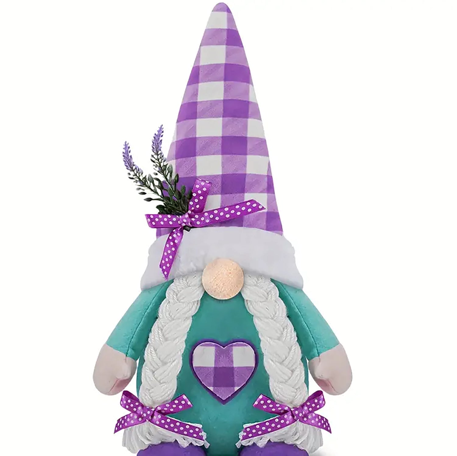Lavender Heart Gnome Decorations