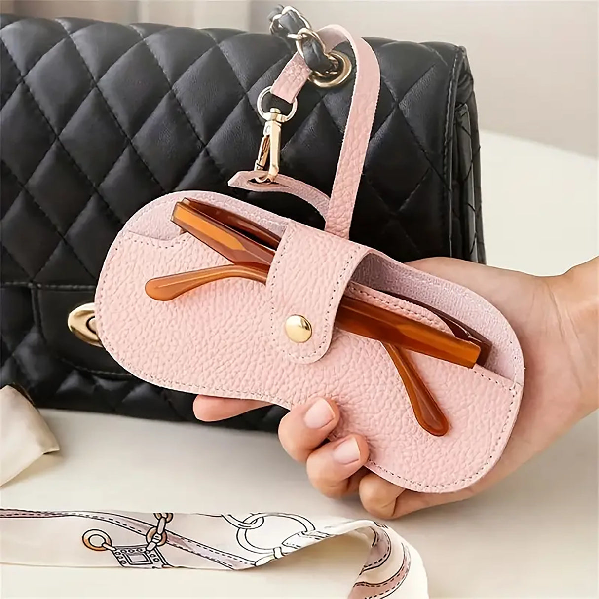 Leather Glasses Holder