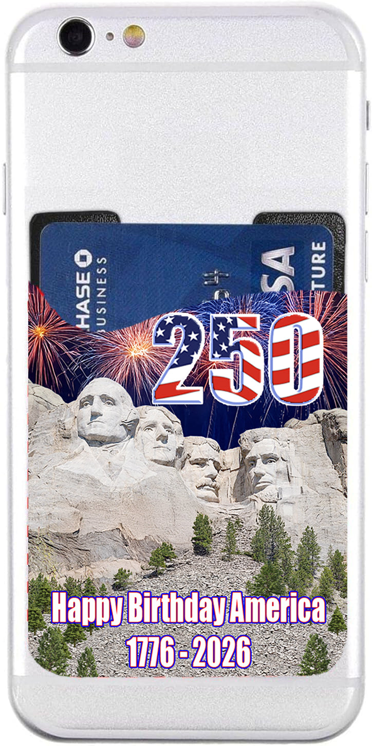 250 America Birthday Cell Phone Card Caddy