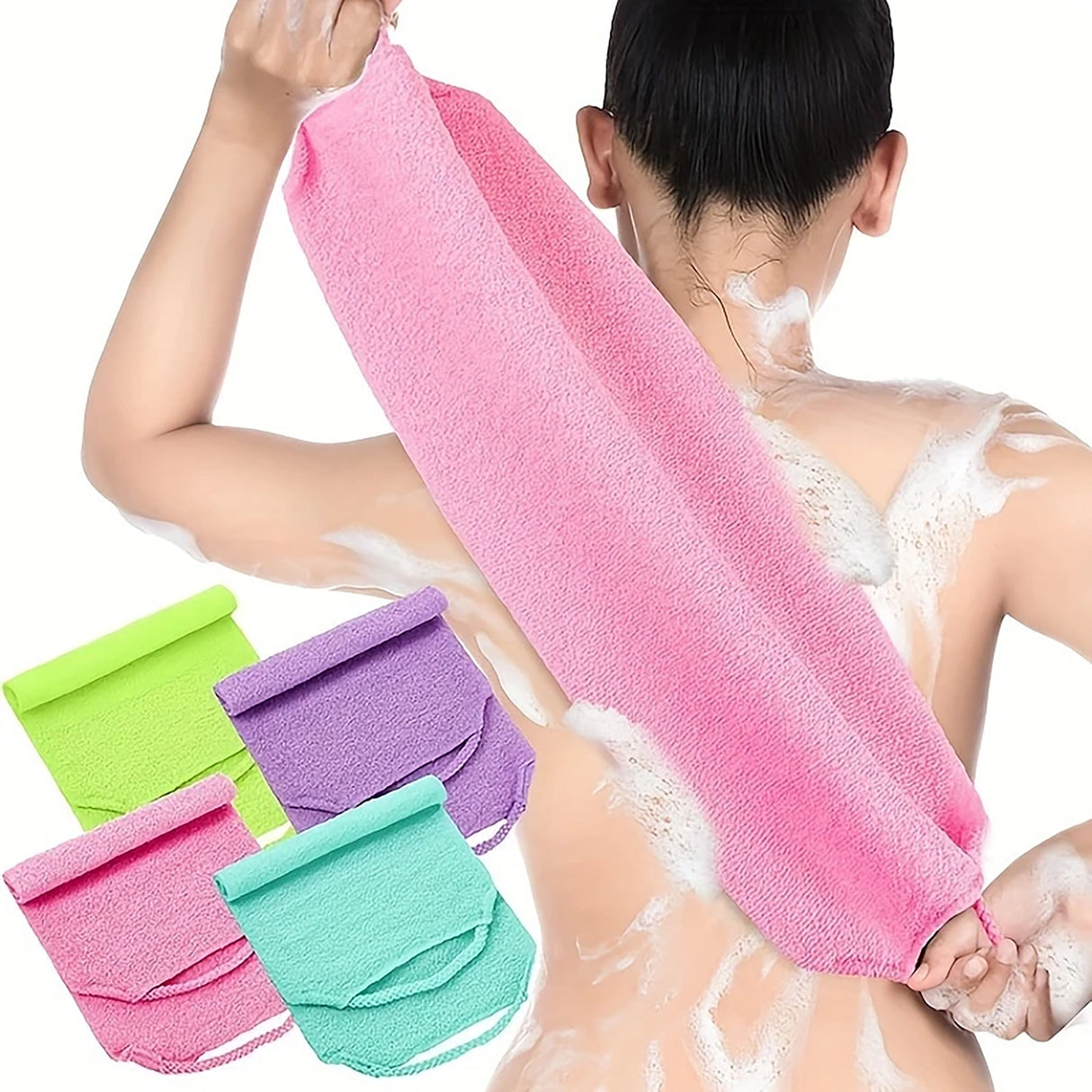 Adjustable Back Scrub Towel with Handle