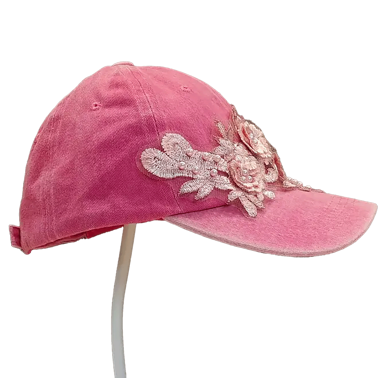 Ladies Flower Beads Baseball Hat