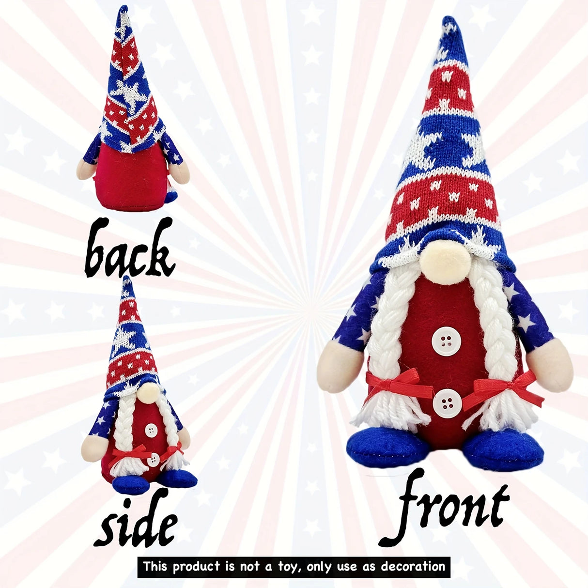 Patriotic Gnome Plush Dolls