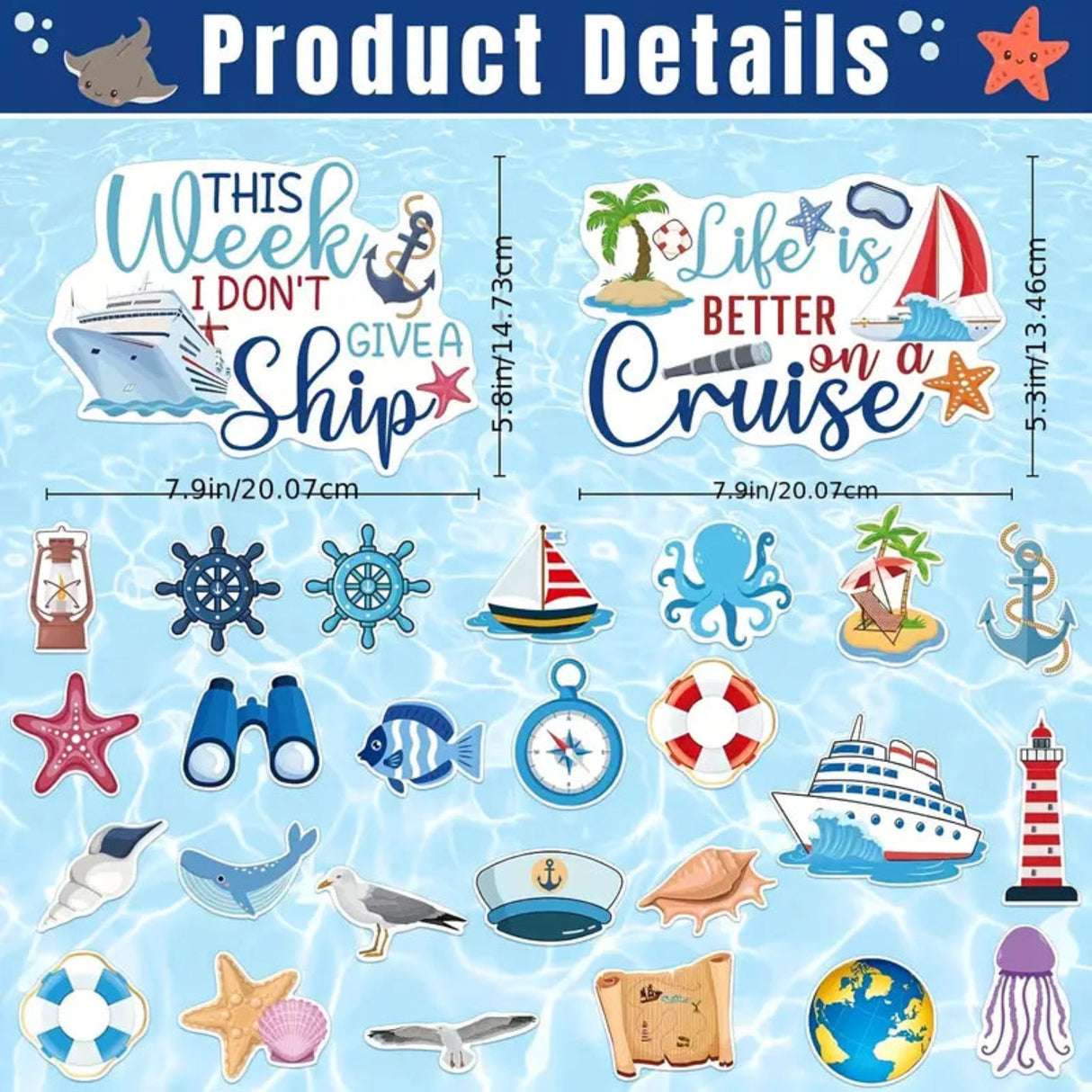 Nautical Cruise Magnet Set