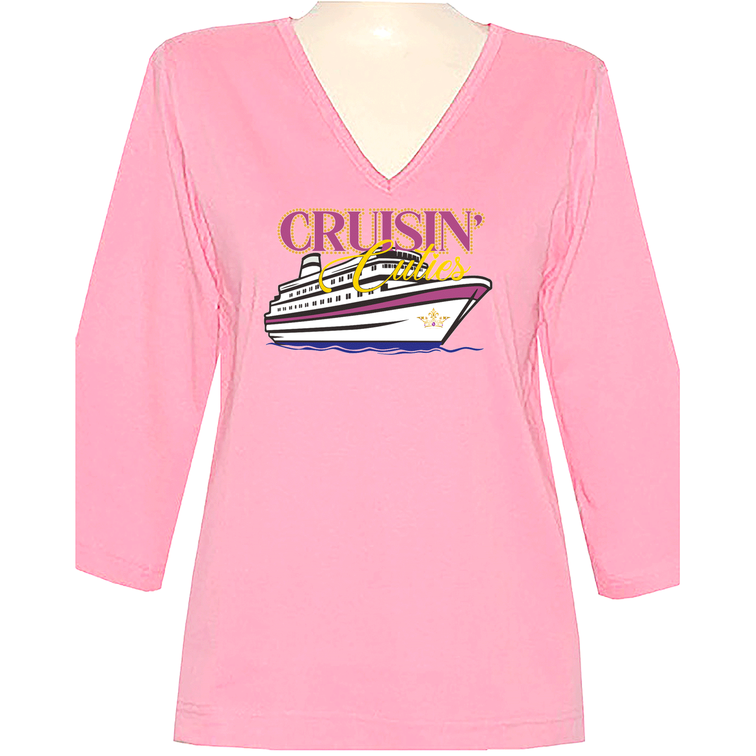 Cruisin Cuties 3/4 V-Neck Shirt
