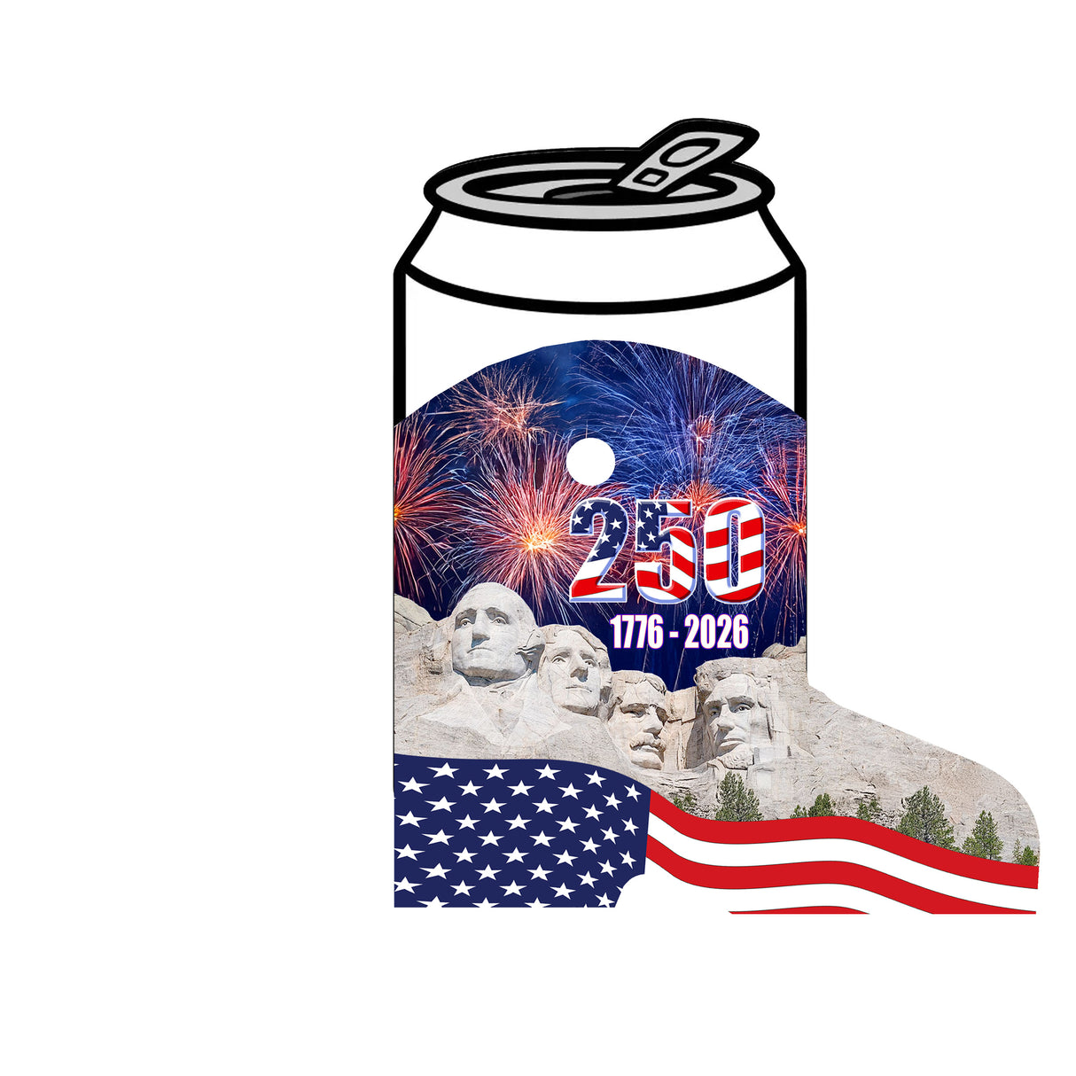 250 American Birthday Can Hugger