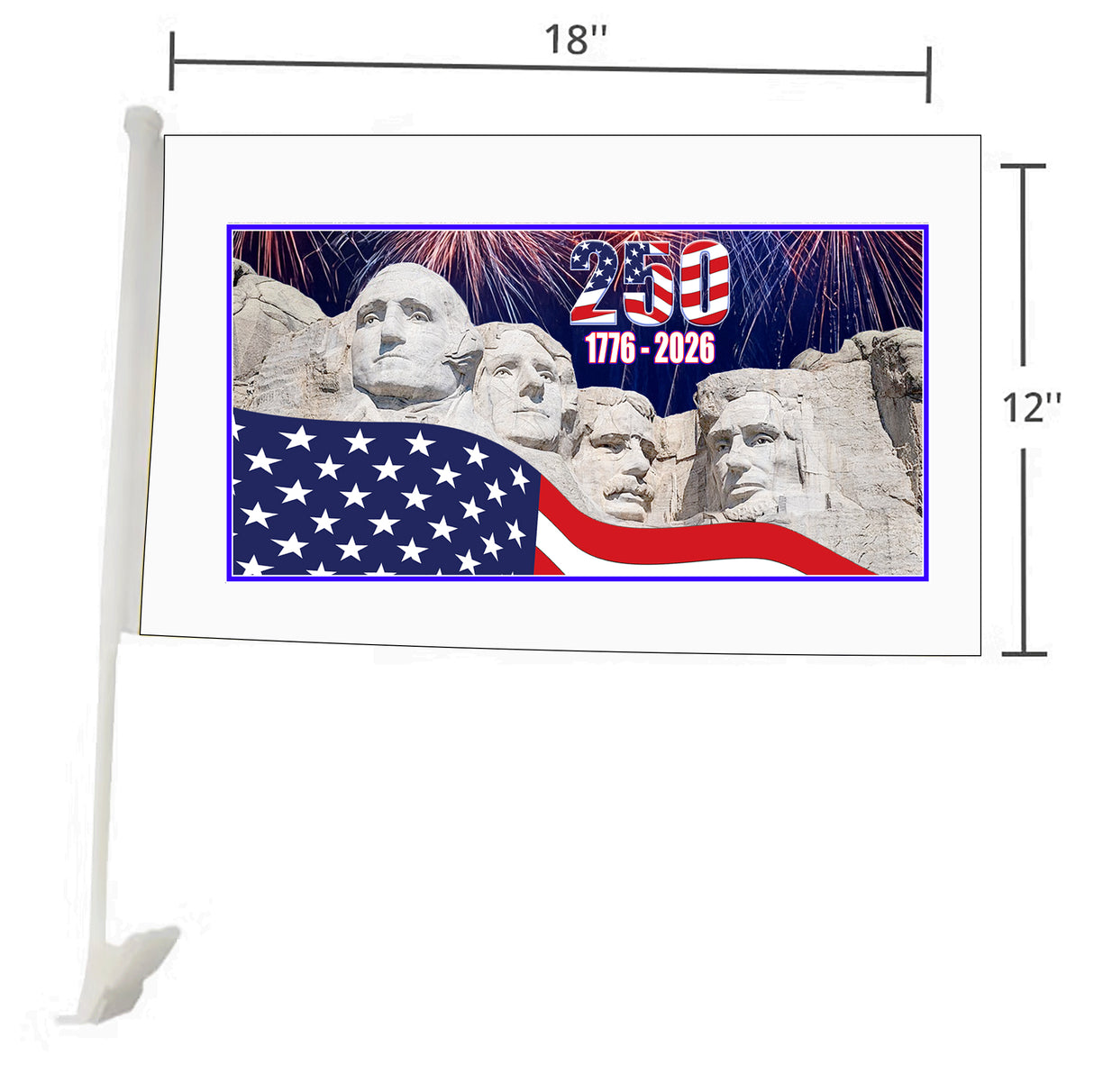 250 America Birthday Car Flag