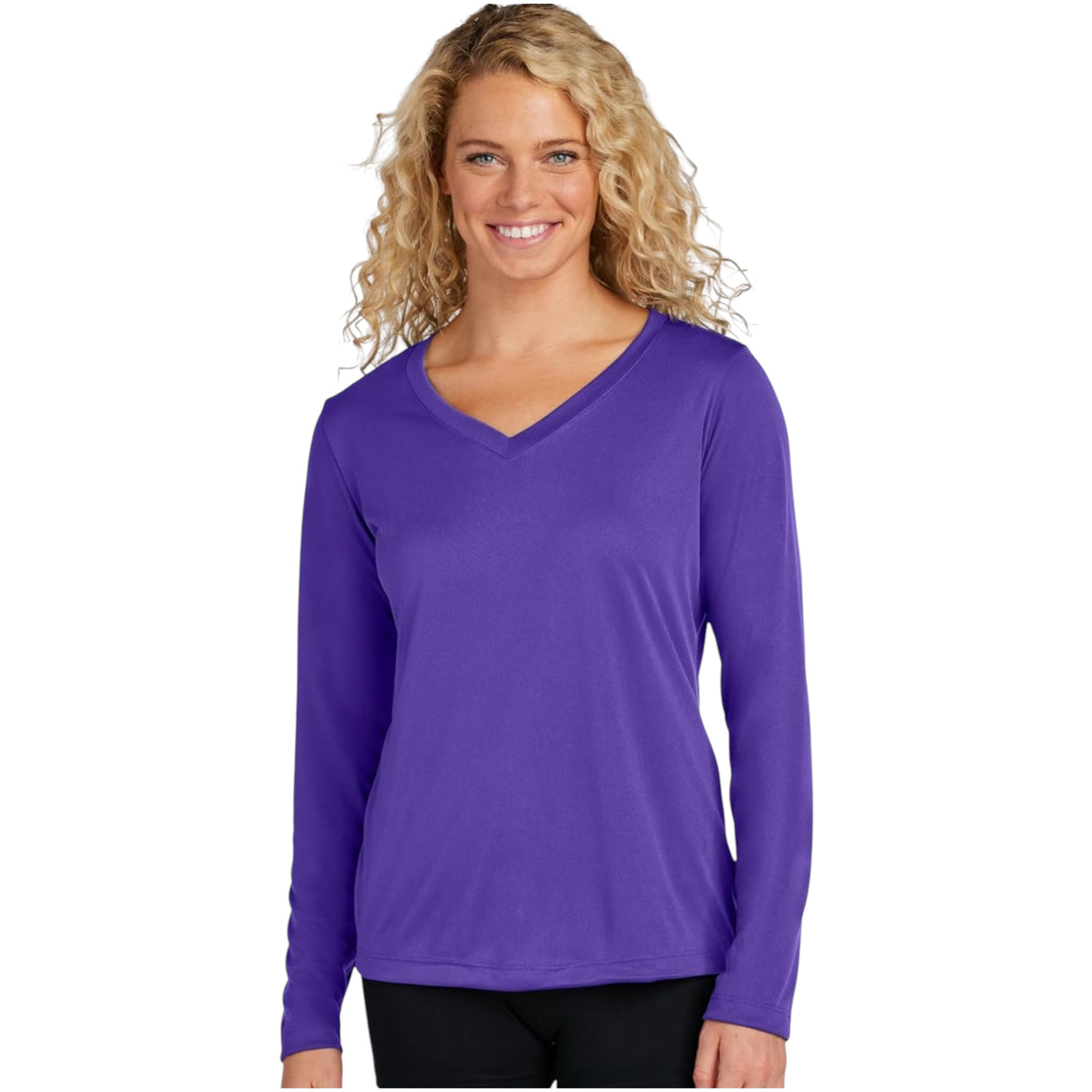 Women's Long Sleeve V-Neck Tee