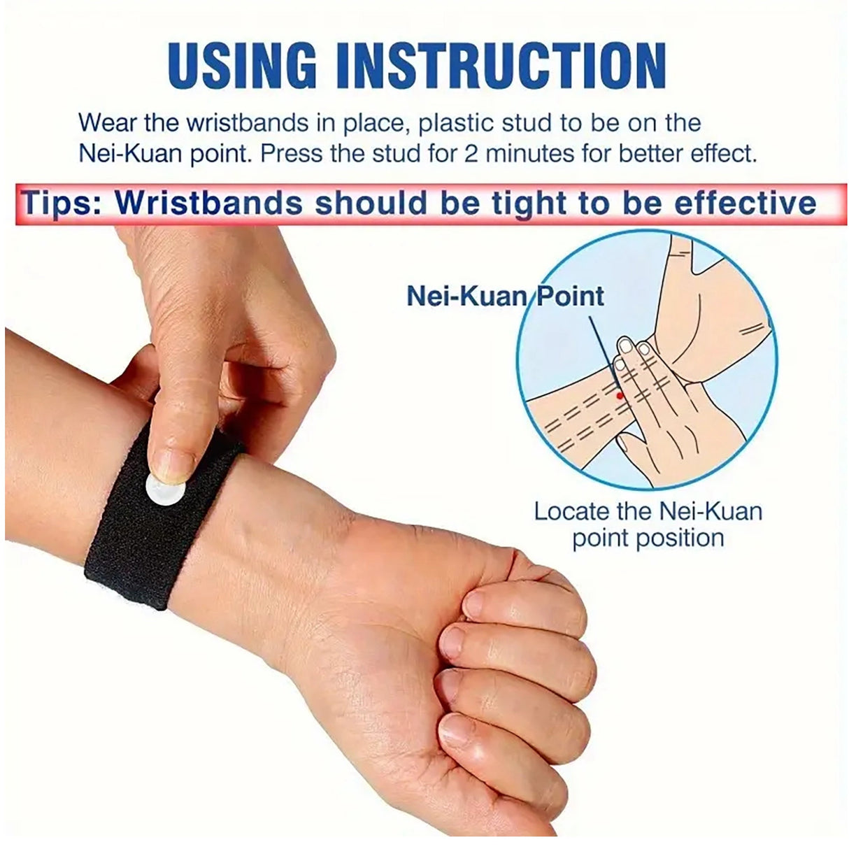 Elastic Sea Sickness Bands Set