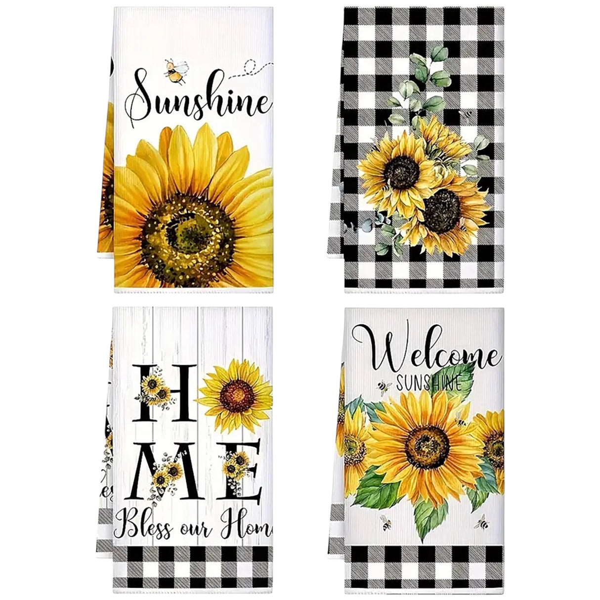 Sarah Sunflower Microfiber Cloth Set