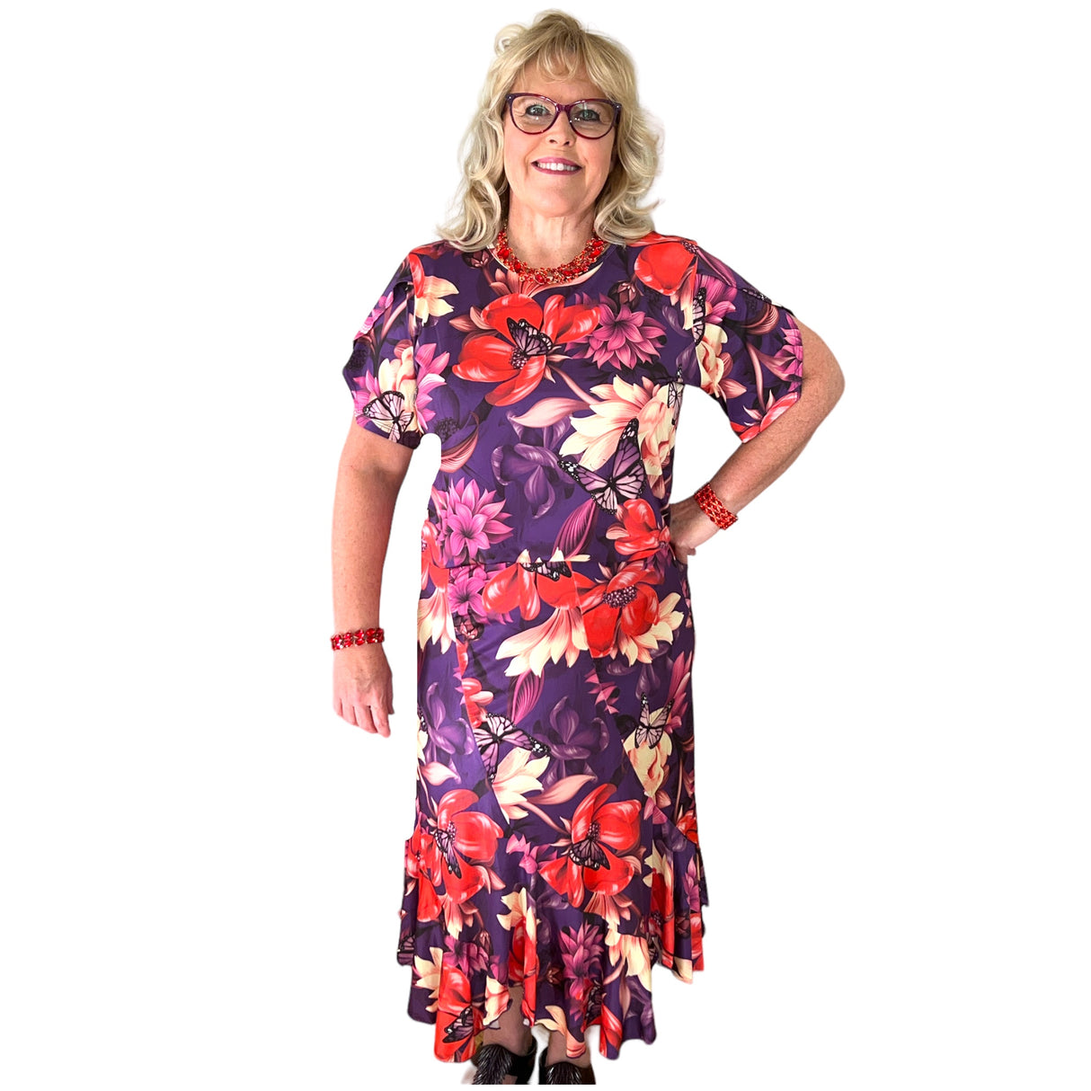 Royal Basic - Abigale Full Butterfly Fashion Top
