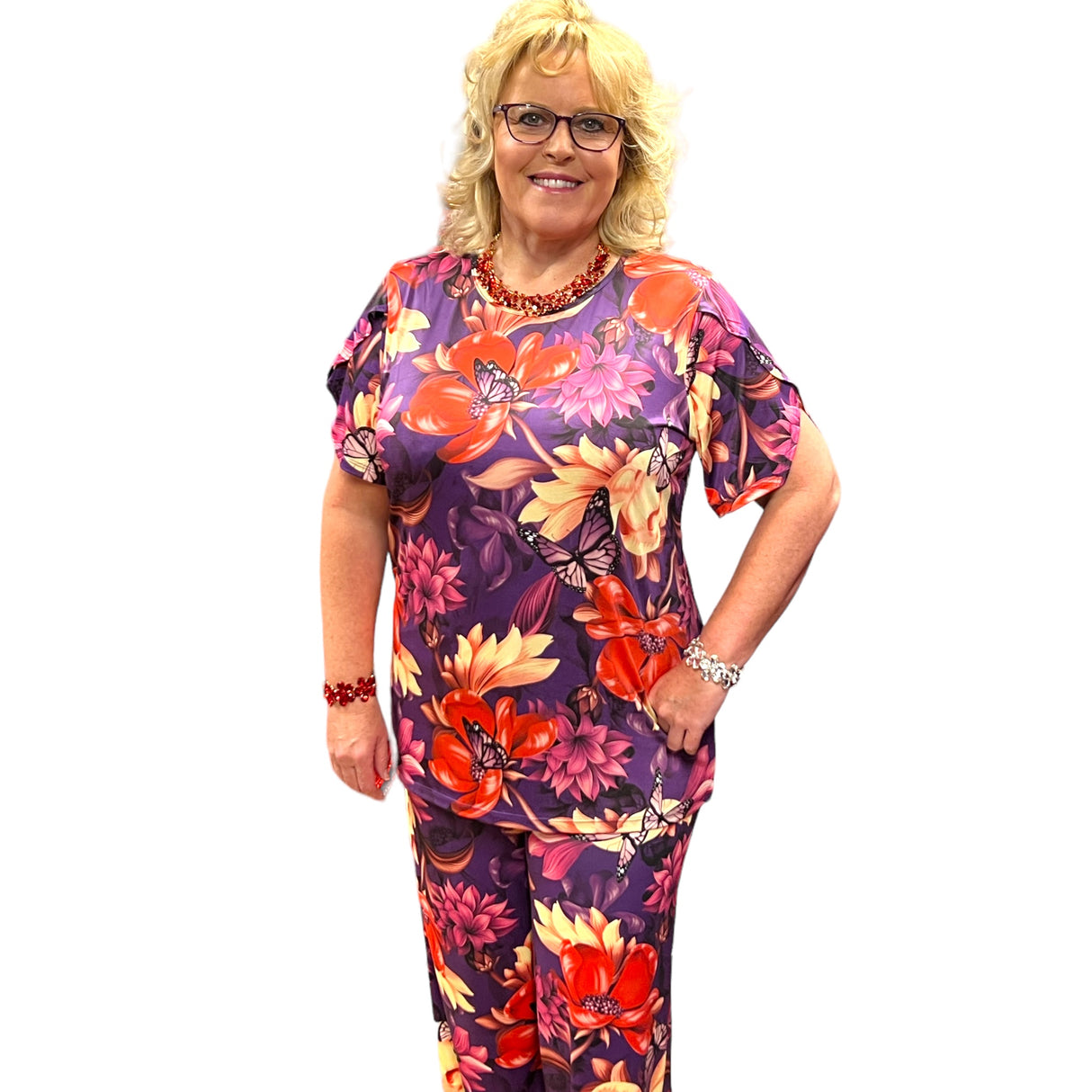 Royal Basic - Abigale Full Butterfly Fashion Top