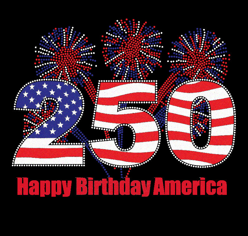 250 American Birthday 3/4 Scoop Classic Shirt