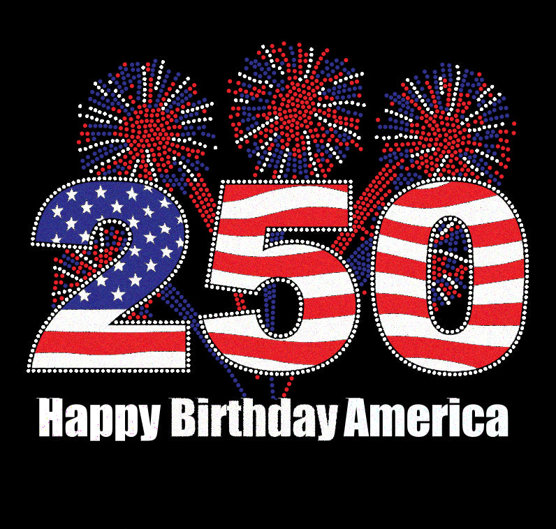 250 American Birthday 3/4 Scoop Classic Shirt