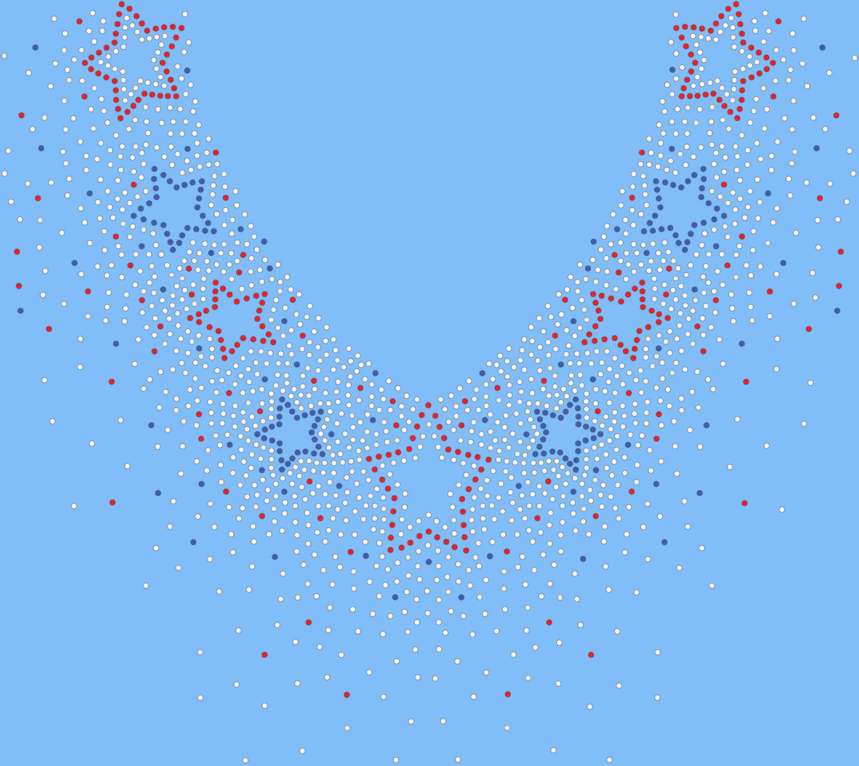 Americana Star Burst 3/4 V-Neck Shirt