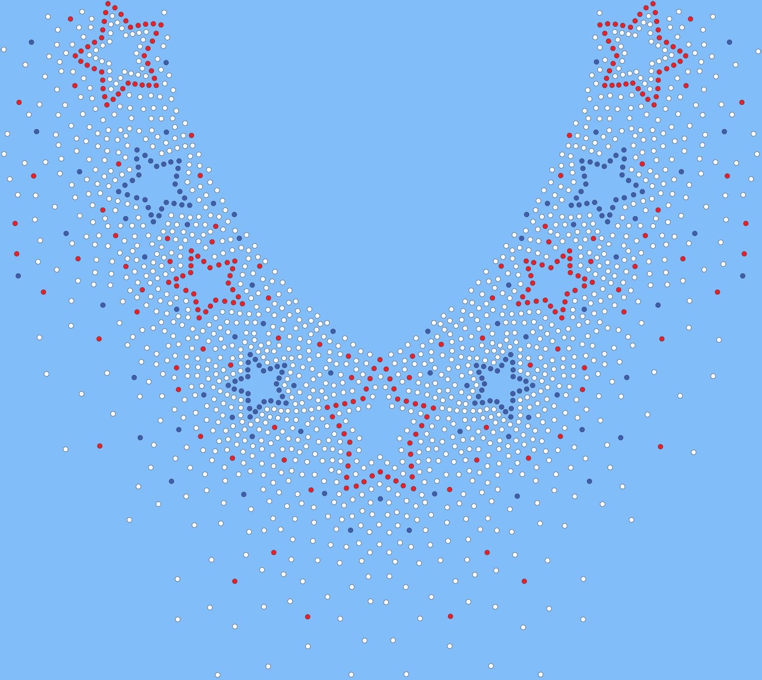 Americana Star Burst 3/4 V-Neck Shirt