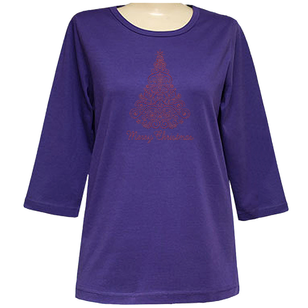 Merry Christmas 3/4 Scoop Shirt