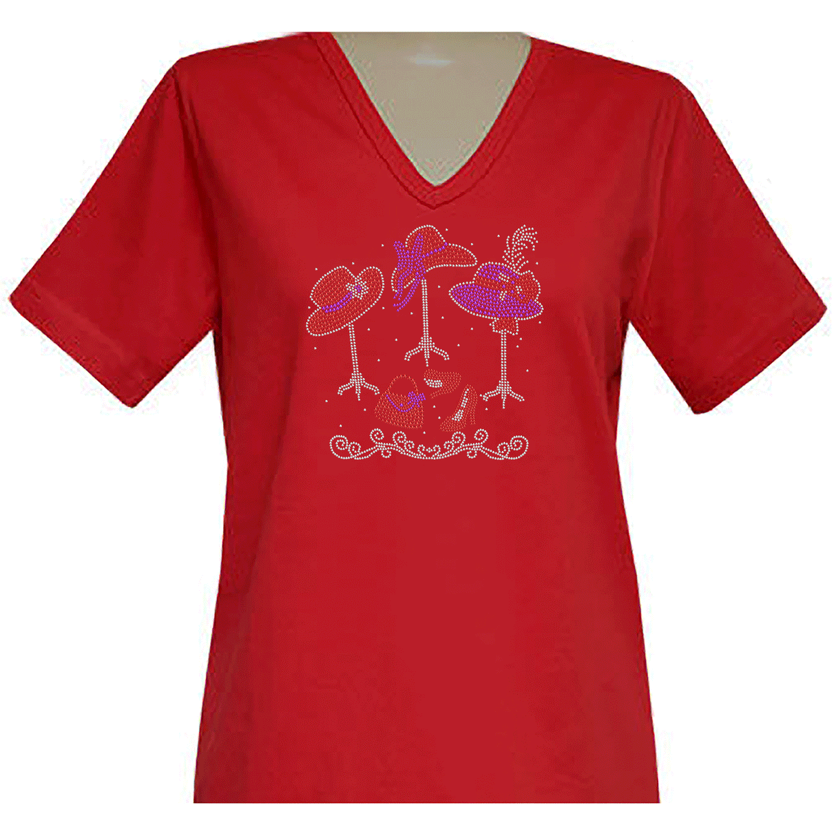 Hats Short Sleeve V Neck