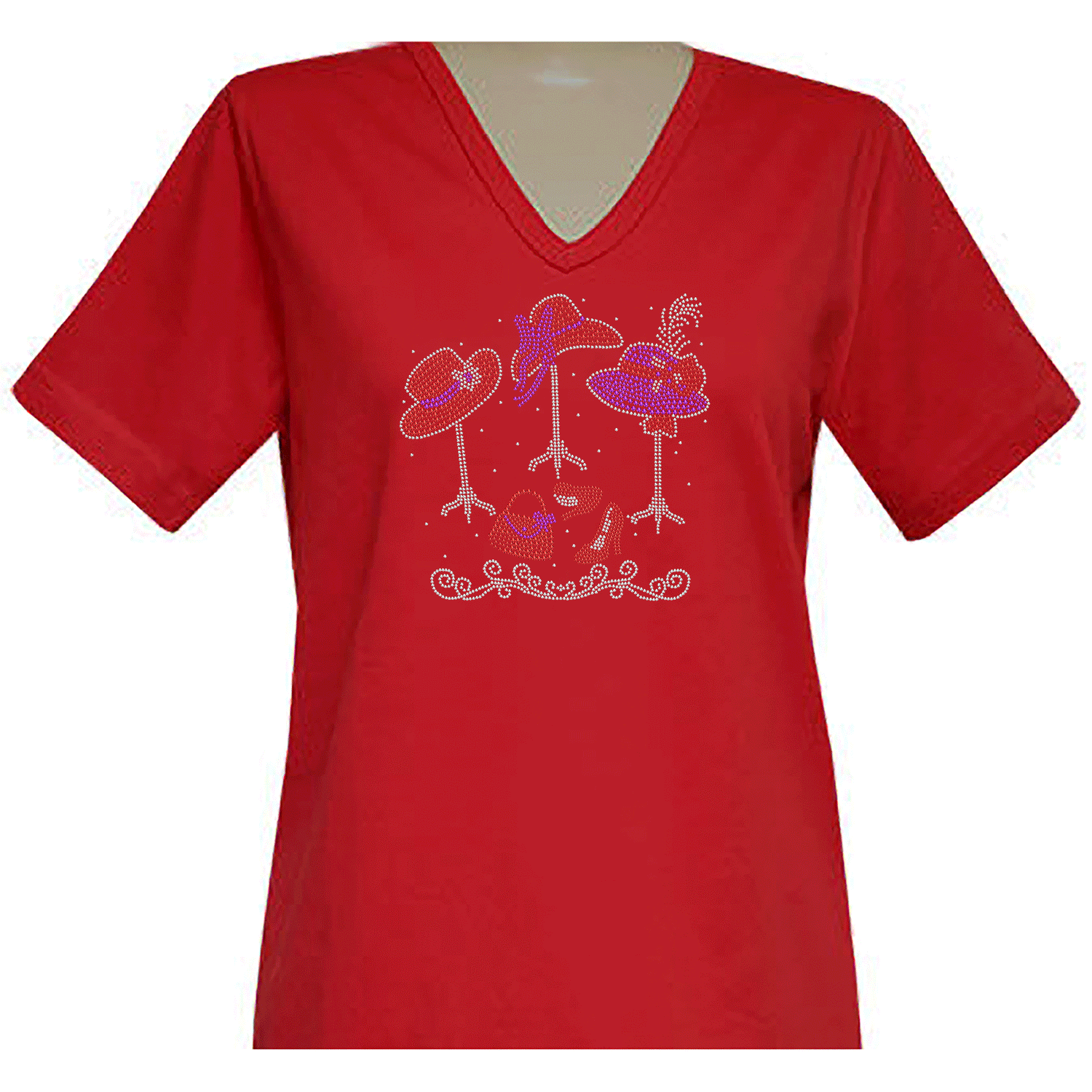 Hats Short Sleeve V Neck