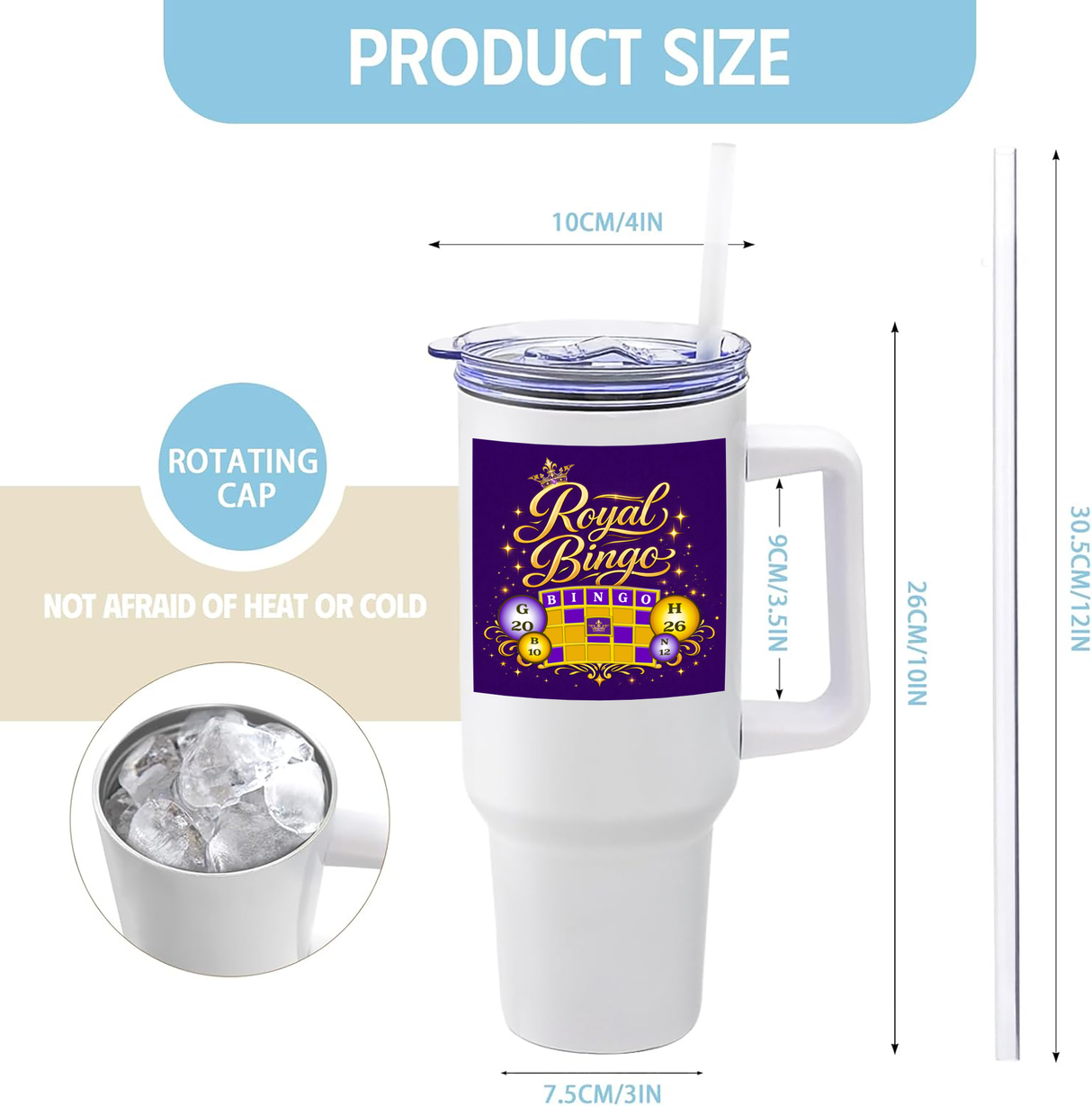 Royal Bingo Club 40oz Travel Tumbler