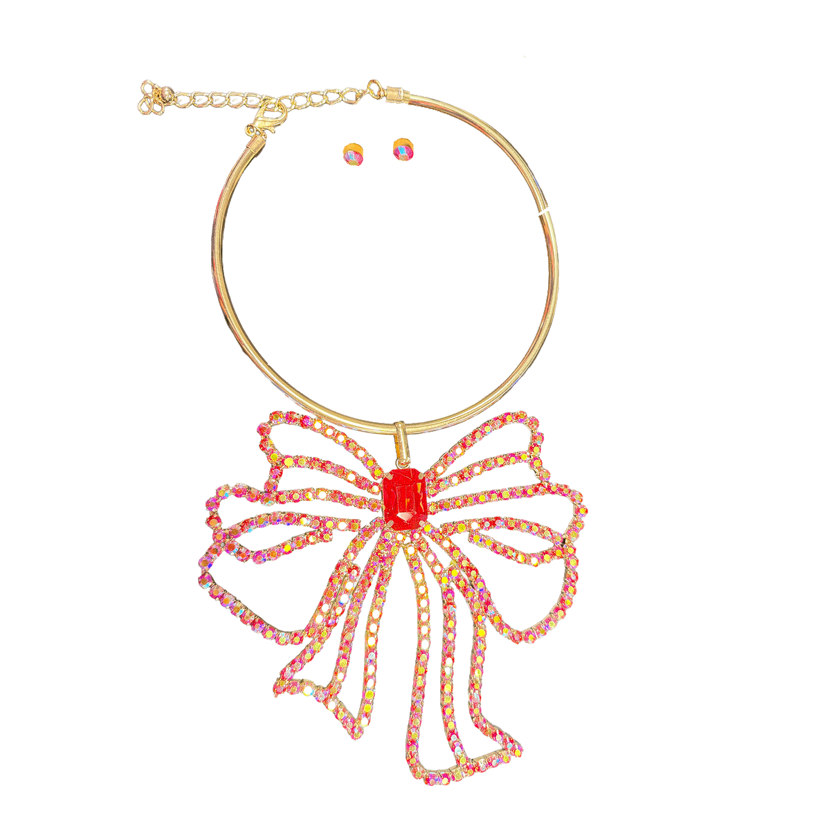 Bling Bow Choker Necklace