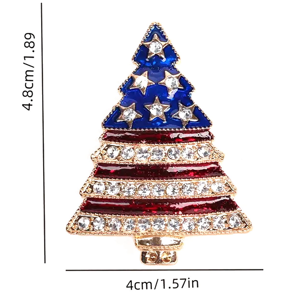 American Flag Christmas Tree Pin