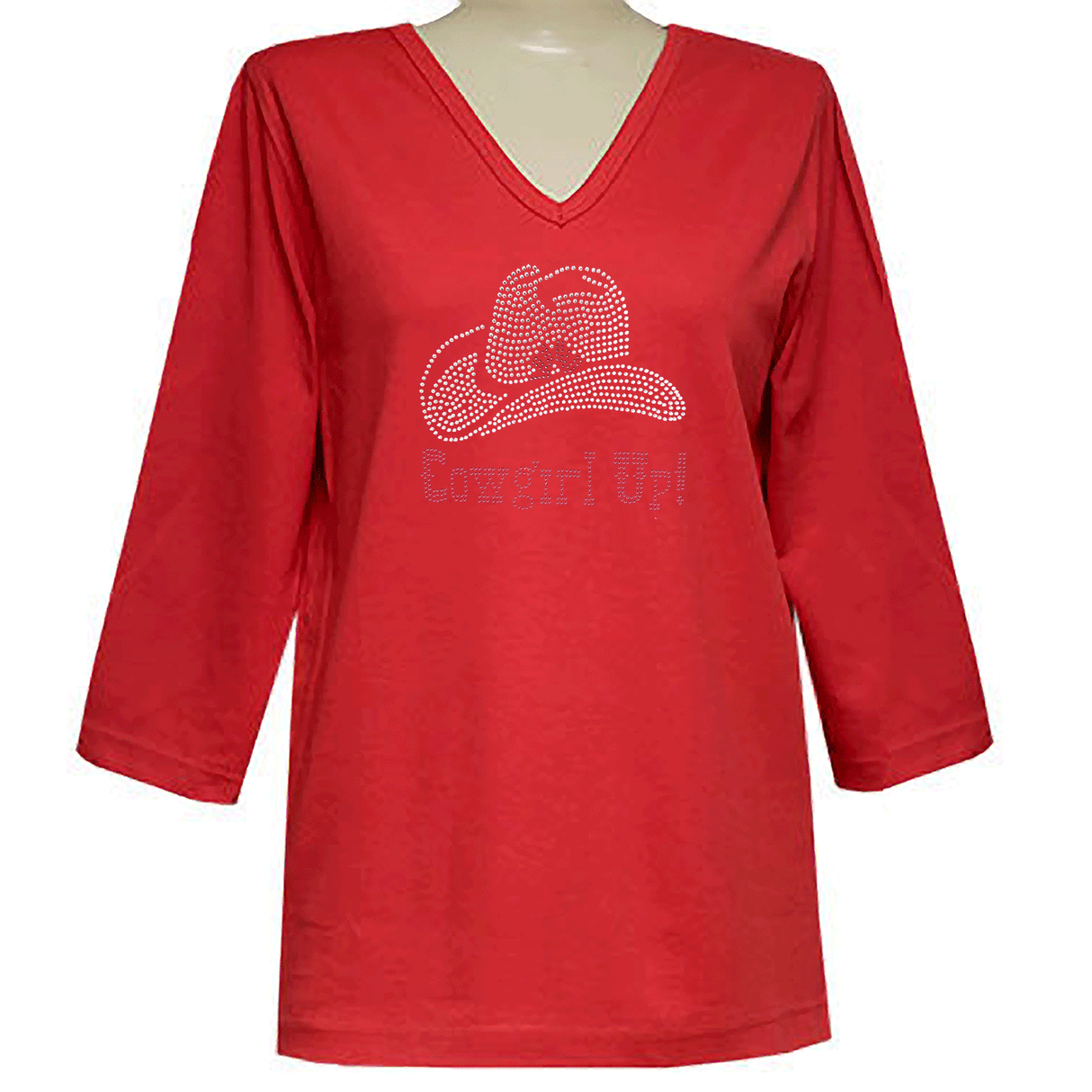 Cowgirl Up 3/4 V-Neck Shirt