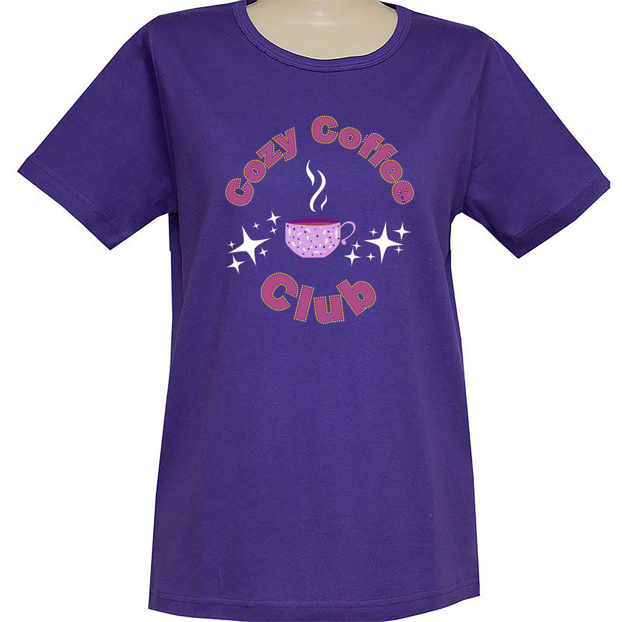 Cozy Coffee Club Short Sleeve Scoop Neck