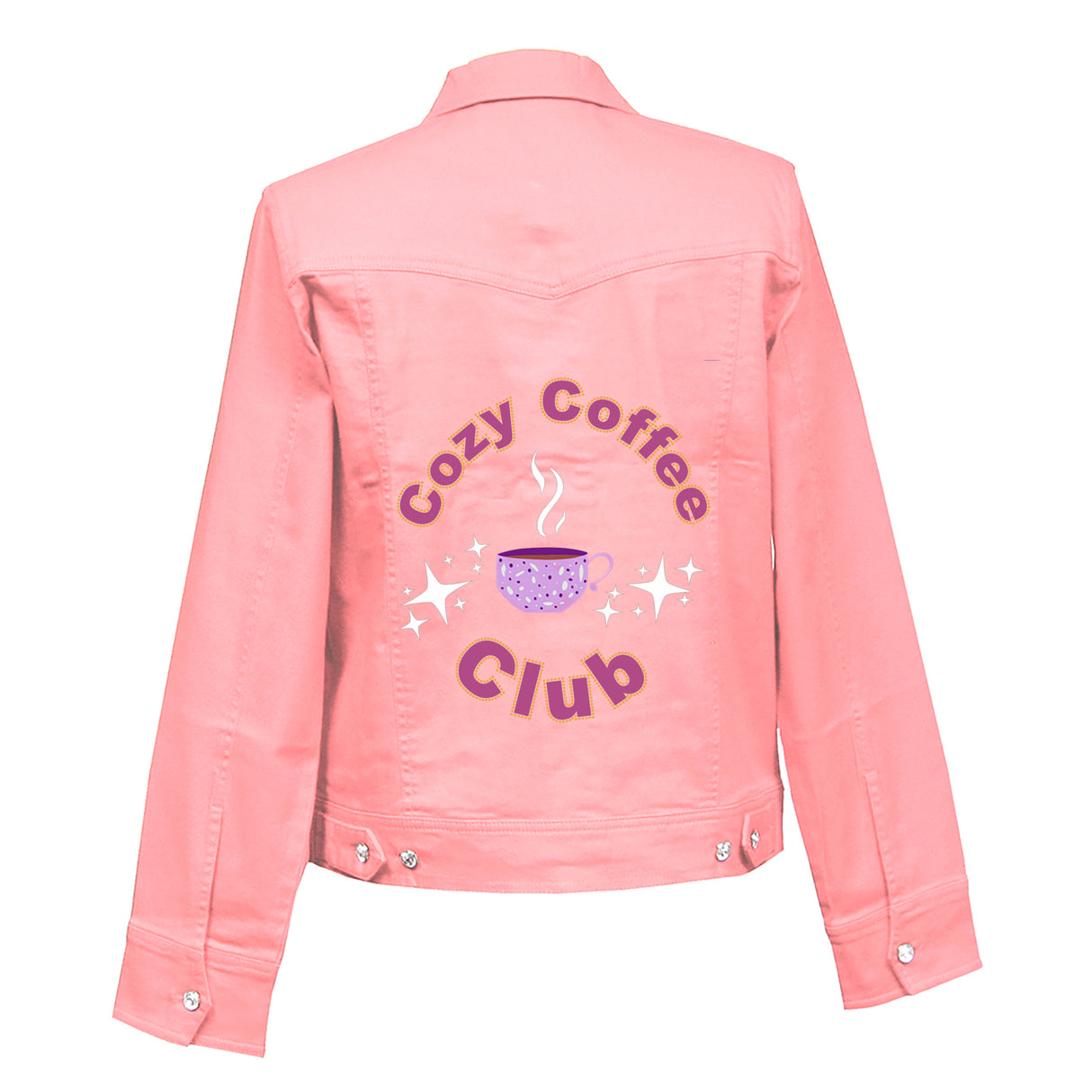 Cozy Coffee Club Classic Denim Jacket