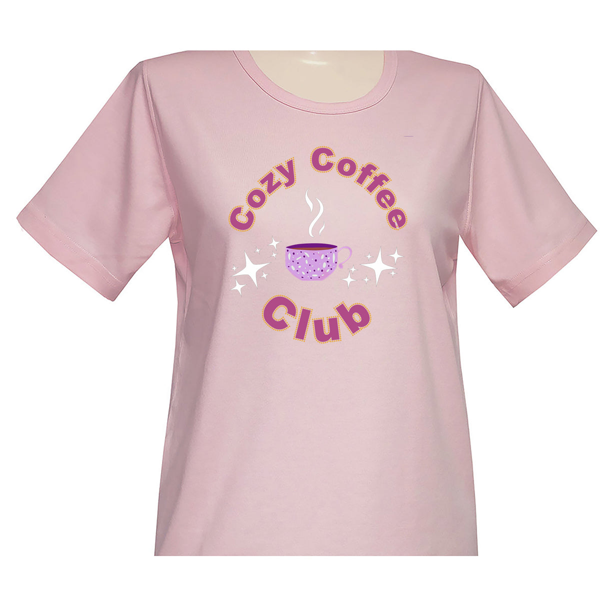 Cozy Coffee Club Short Sleeve Scoop Neck