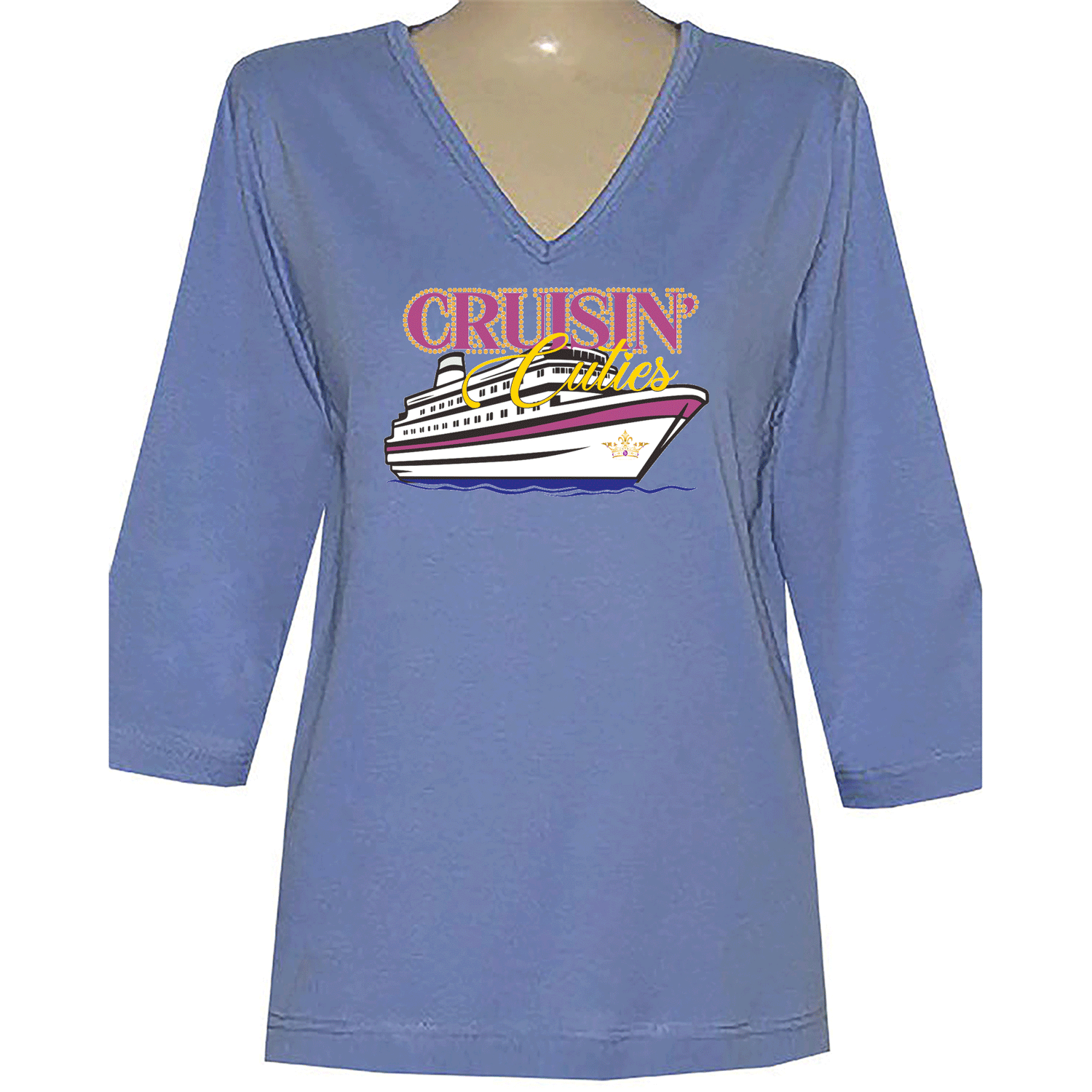 Cruisin Cuties 3/4 V-Neck Shirt