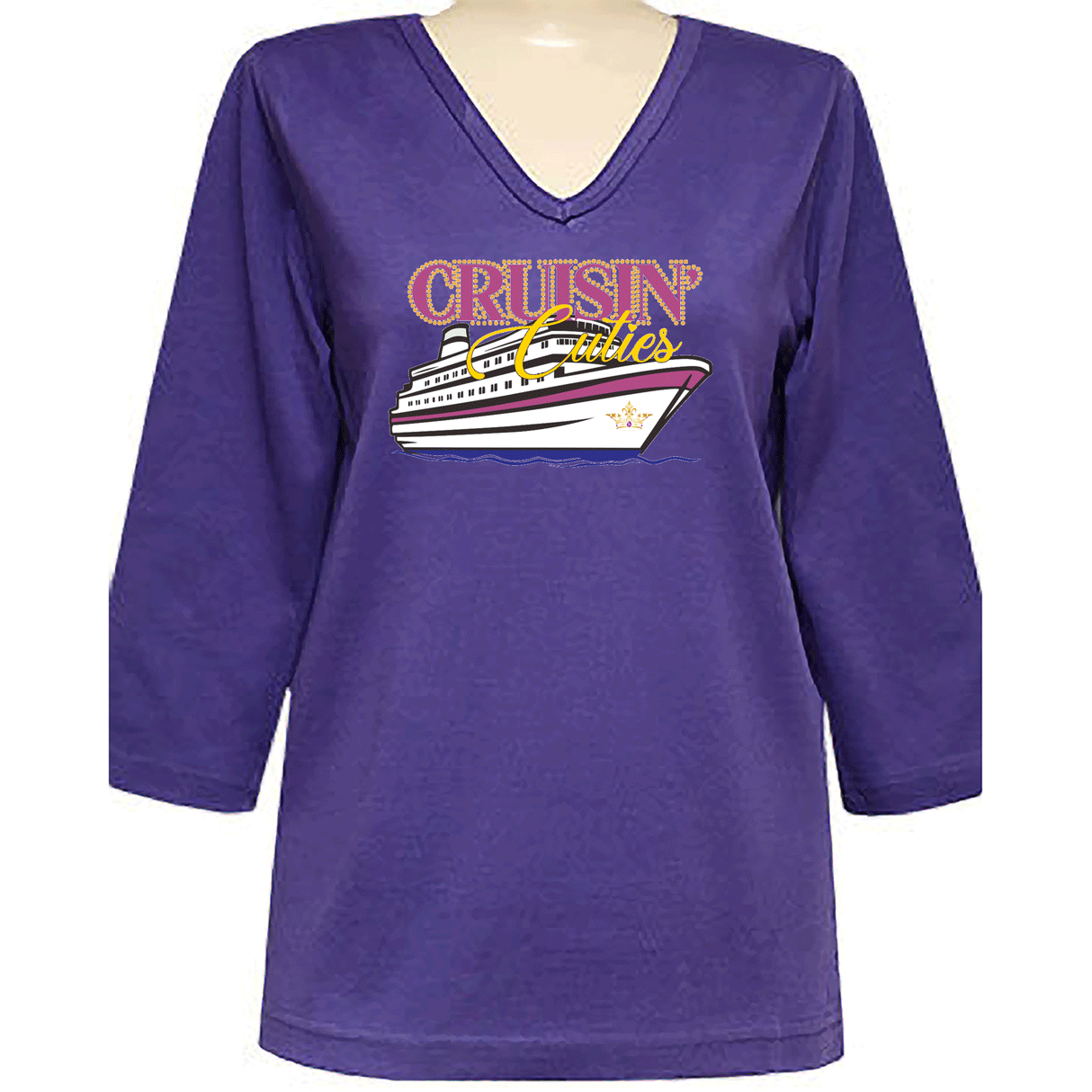 Cruisin Cuties 3/4 V-Neck Shirt