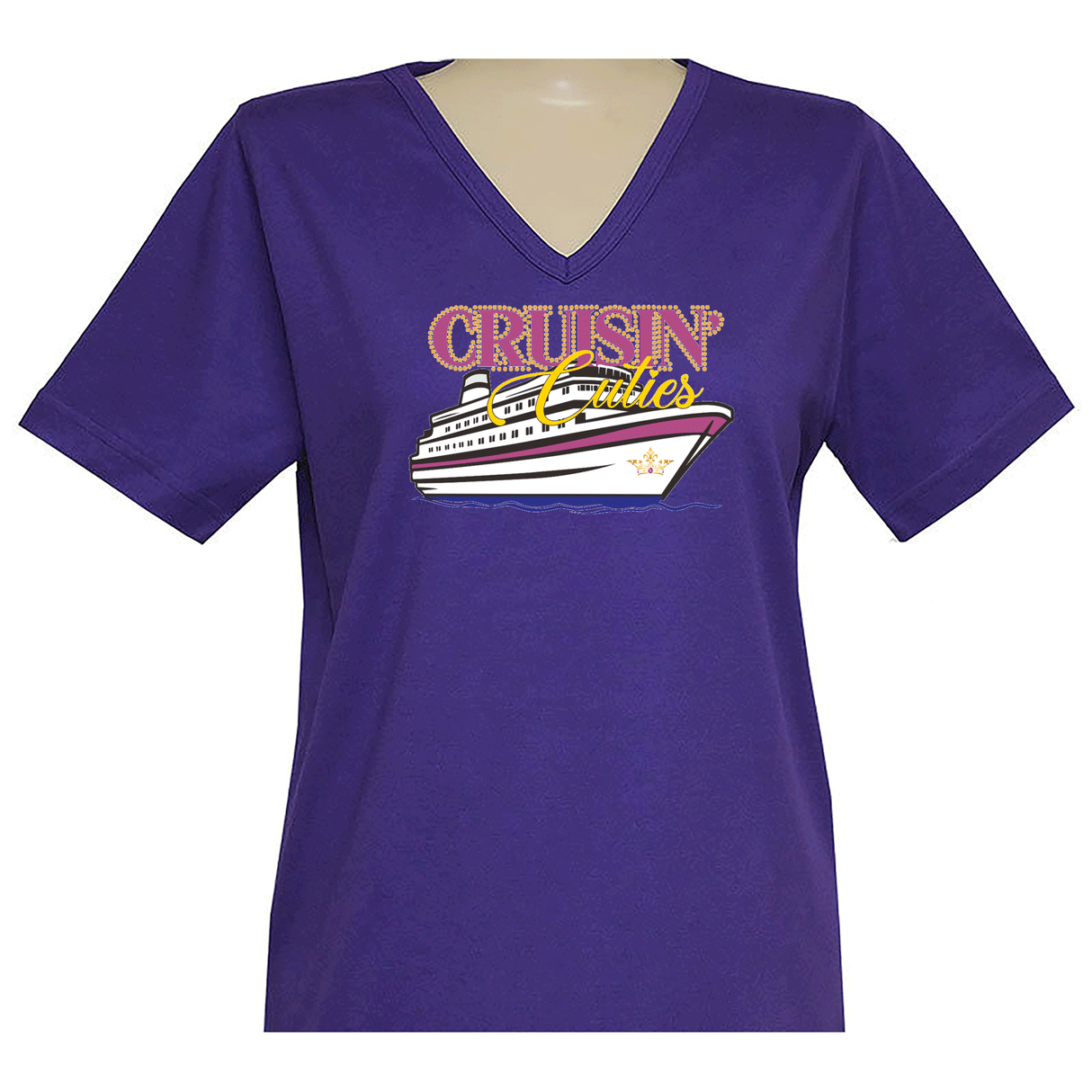 Cruisin Cuties Short Sleeve V Neck - Alaska