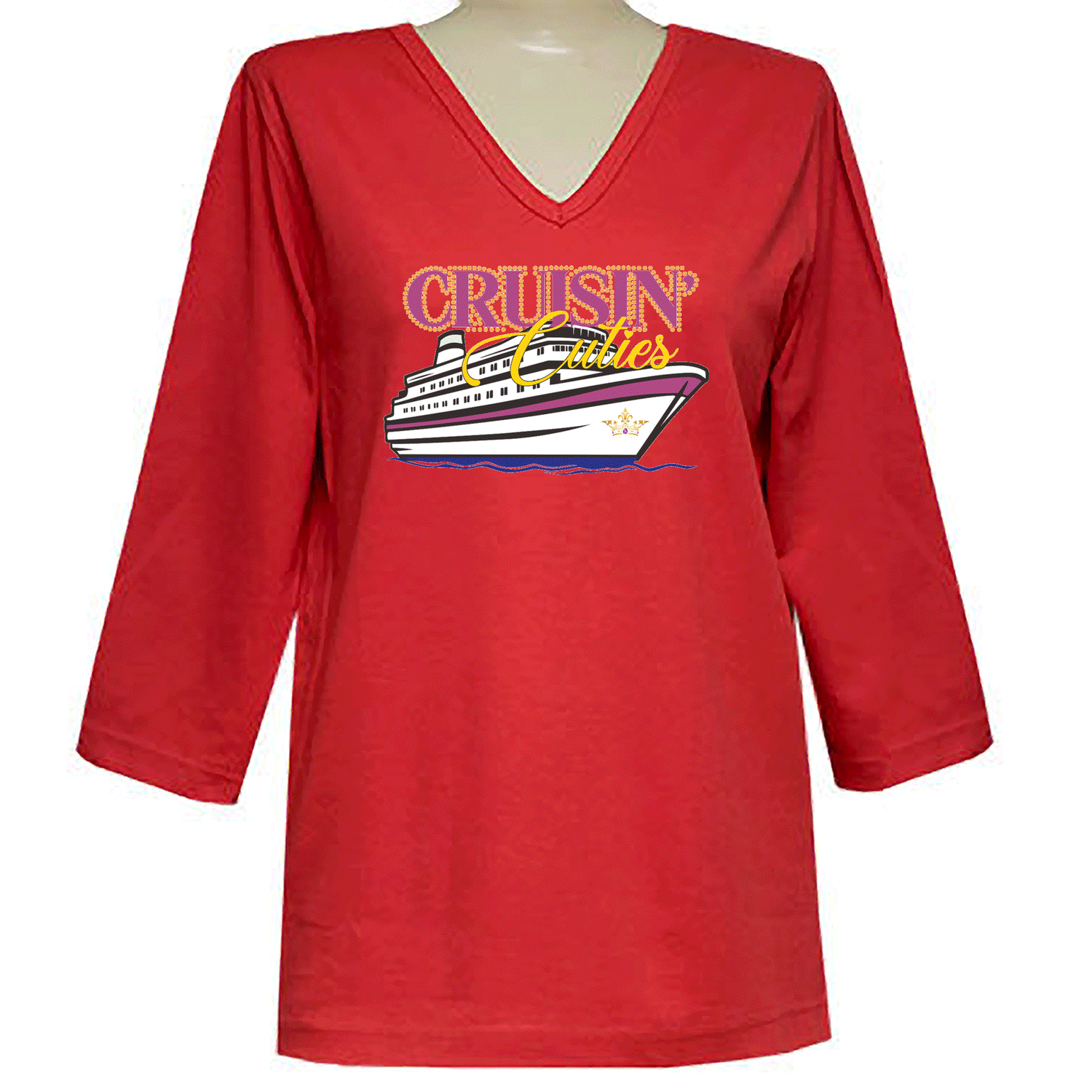Cruisin Cuties 3/4 V-Neck Shirt