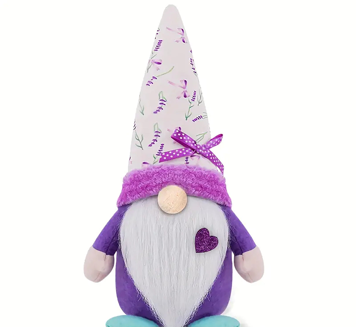 Lavender Heart Gnome Decorations